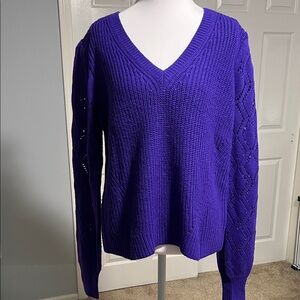 Lilly Pulitzer Deep Purple V-Neck Sweater